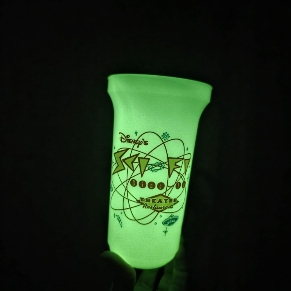 Vintage Disney's Sci-Fi Dine-In Theater Restaurant Glow Coca-Cola Cup USA Made‎